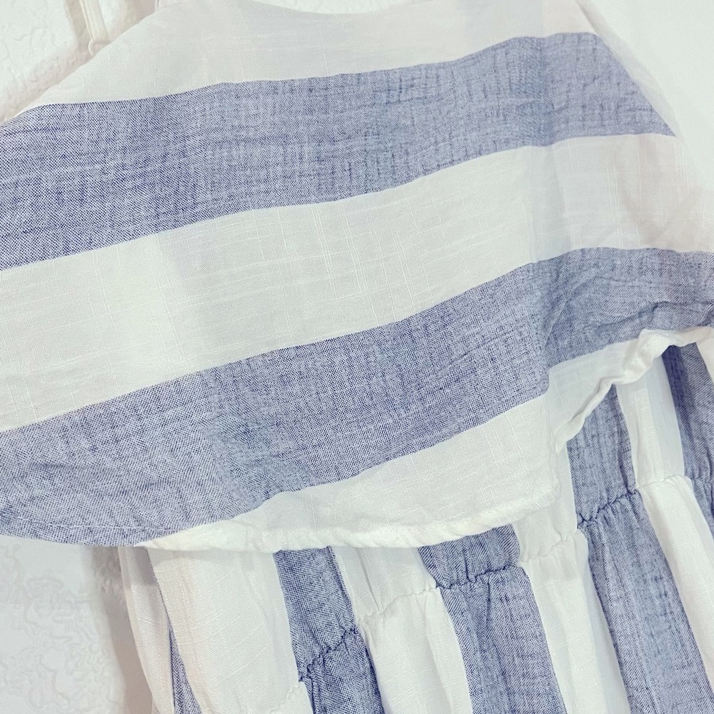 STRIPED RUFFLE MAXI DRESS - Picture 3 of 5